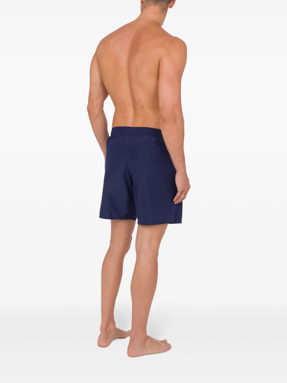 Moschino Zwembroek met logopatch Blauw