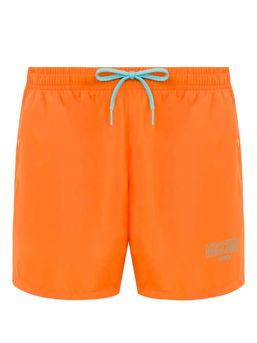 Moschino Zwembroek met logoprint - Oranje