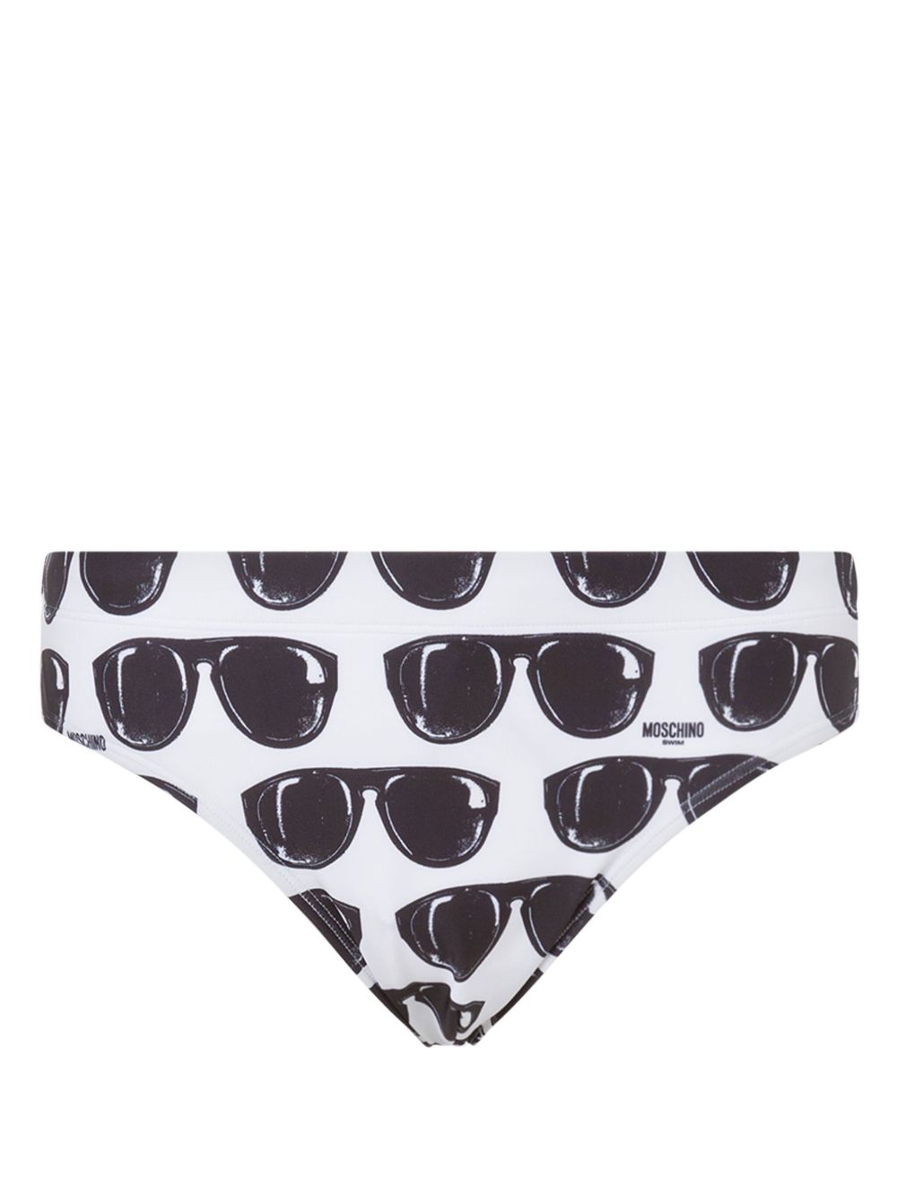 sunglssed-print swim briefs