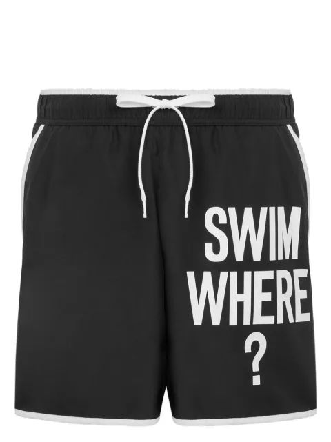 Moschino logo-print swim shorts