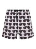 Moschino graphic-print swim shorts - White