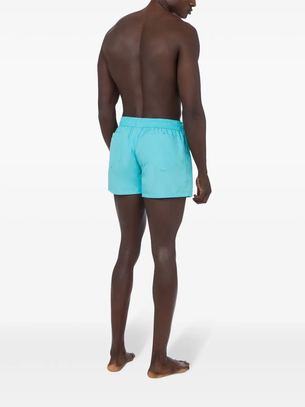 Moschino Zwembroek met logopatch Blauw