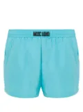 Moschino logo-patch swim shorts - Blue