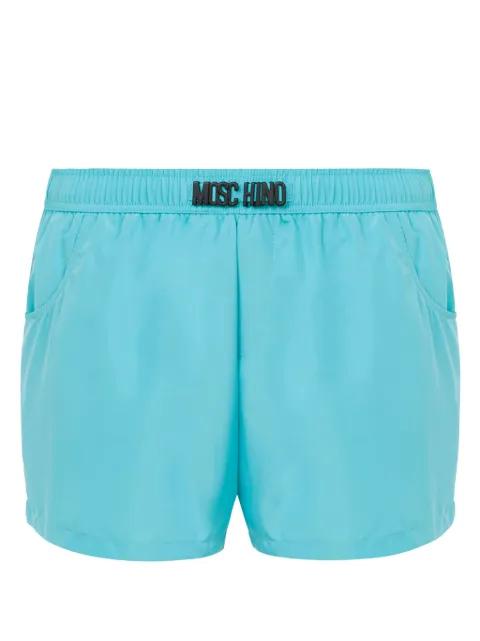 Moschino logo-patch swim shorts