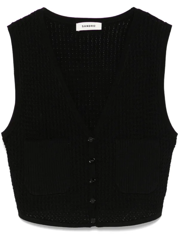 sandro トップス SANDRO ニットトップ | ブラック | FARFETCH JP