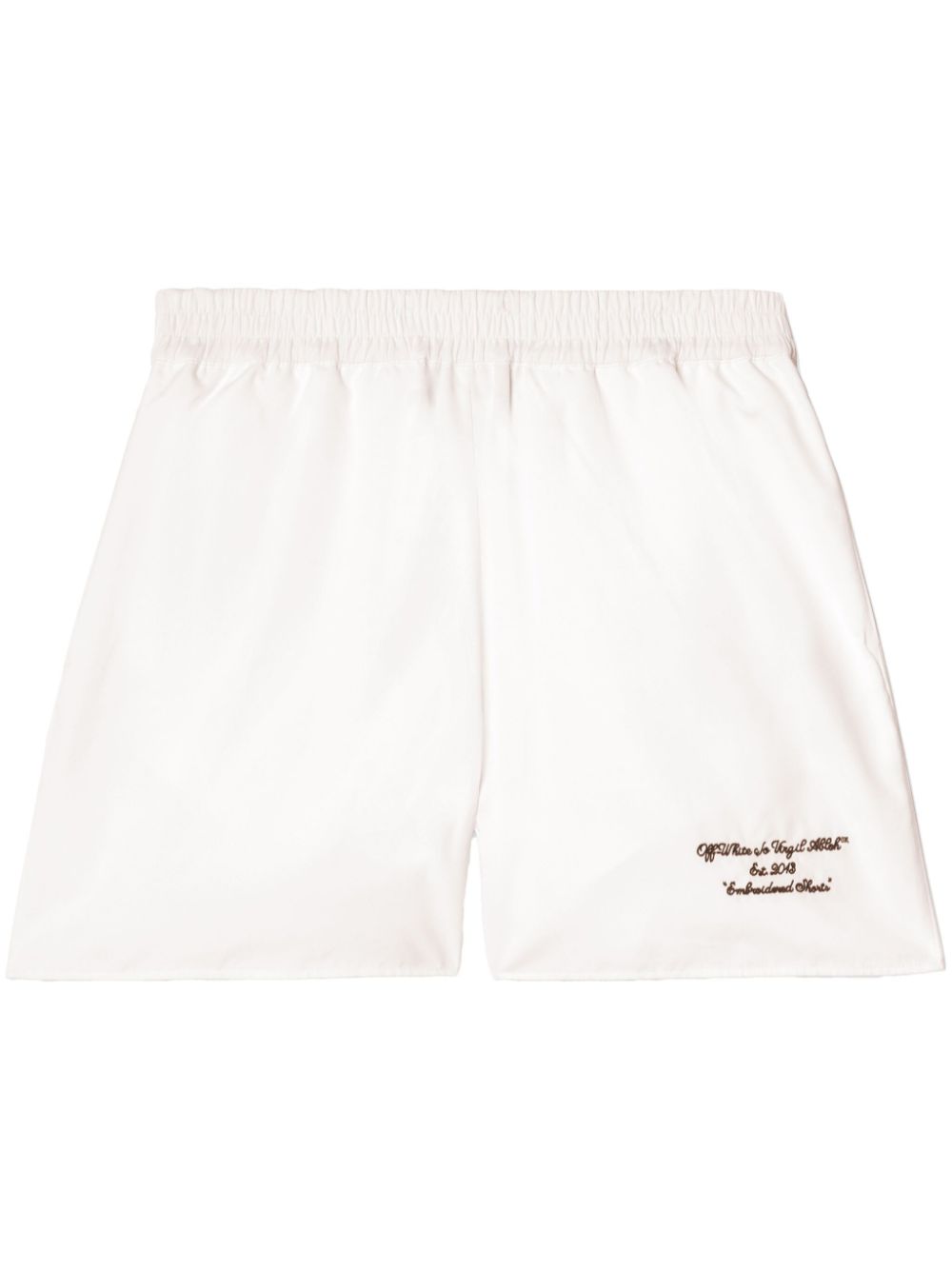 embroidered poplin shorts