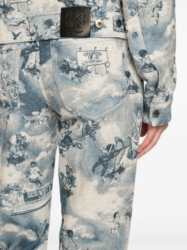 Off-White Fresco Tapestry Jeans | Blue | FARFETCH
