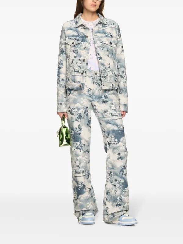 Off-White Jeans Fresco Tapestry Azul FARFETCH CO