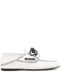 SANDRO leather boat shoes - White