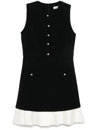 SANDRO Robe En Tweed à Coupe Courte | Noir | FARFETCH FR