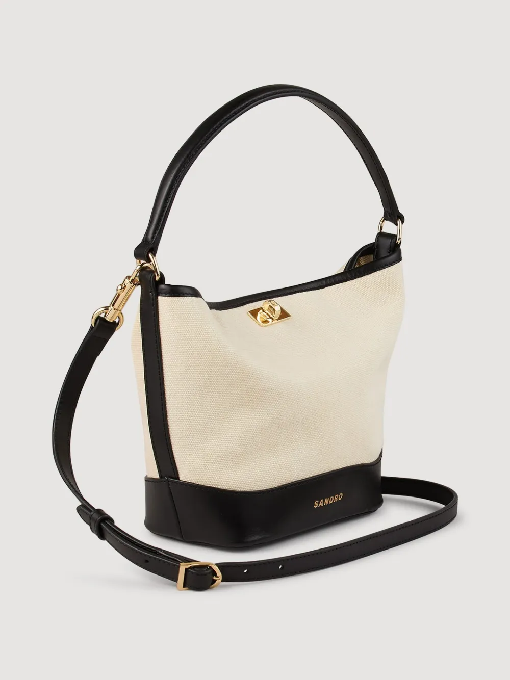 SANDRO Tangoso mini bucket-tas Beige