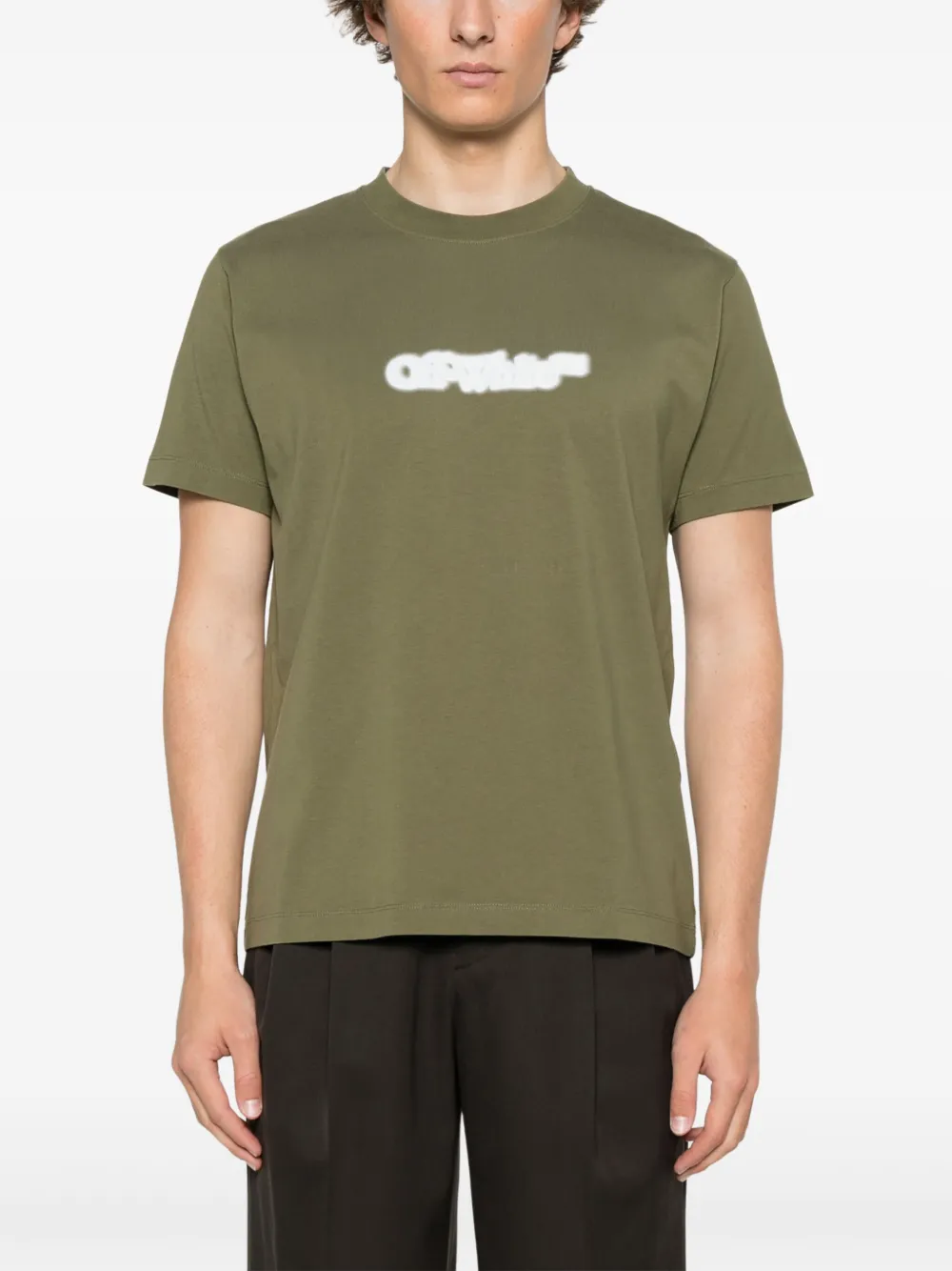 Off-White Spray Arrow T-shirt Groen