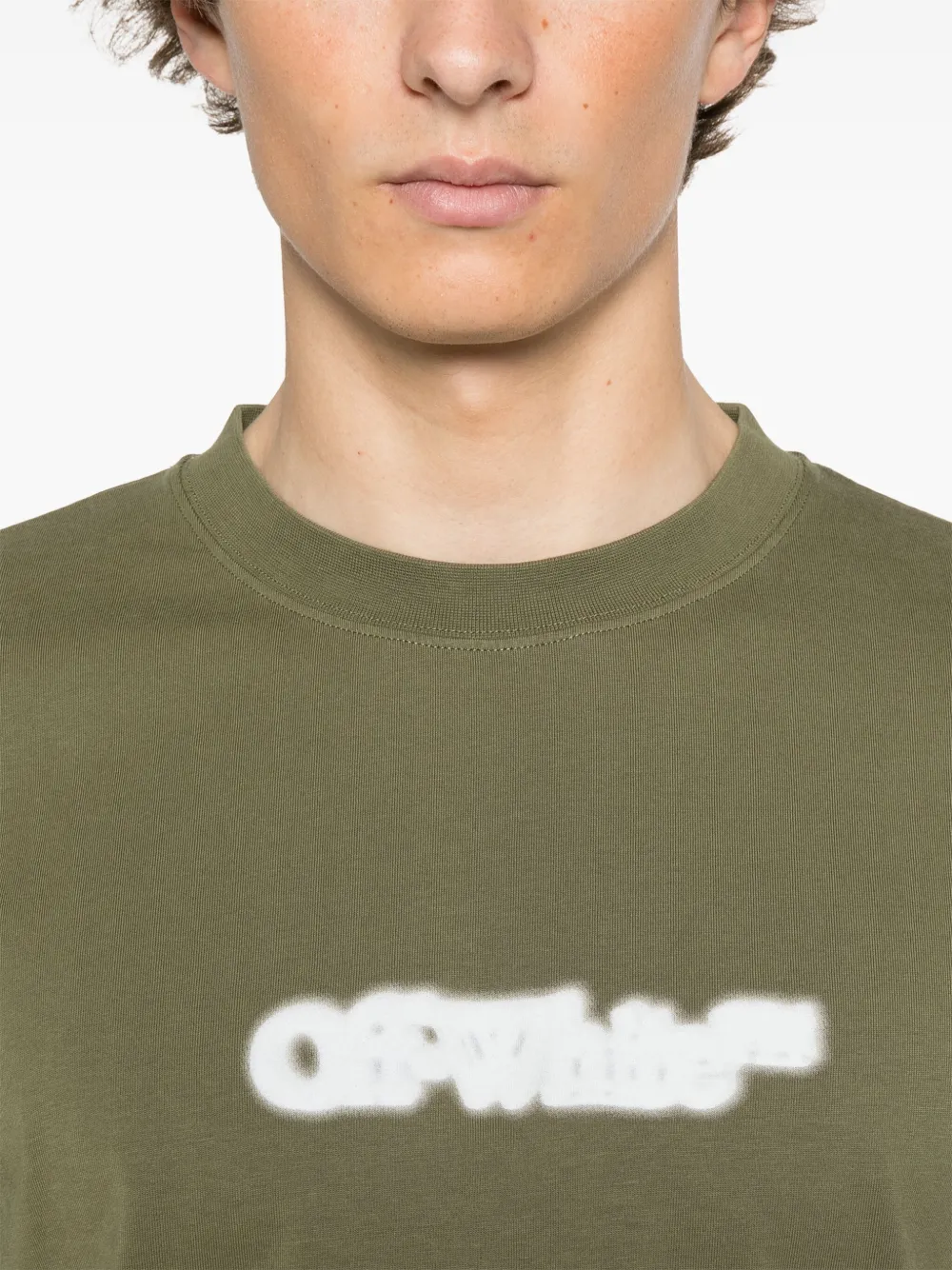 Off-White Spray Arrow T-shirt Groen