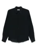 SANDRO linen-blend shirt - Blue
