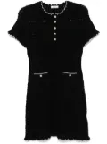 SANDRO open knit mini dress - Black