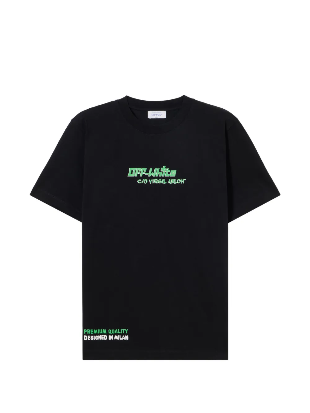 Off-White T-shirt Barber 2 - 1001 Black - White