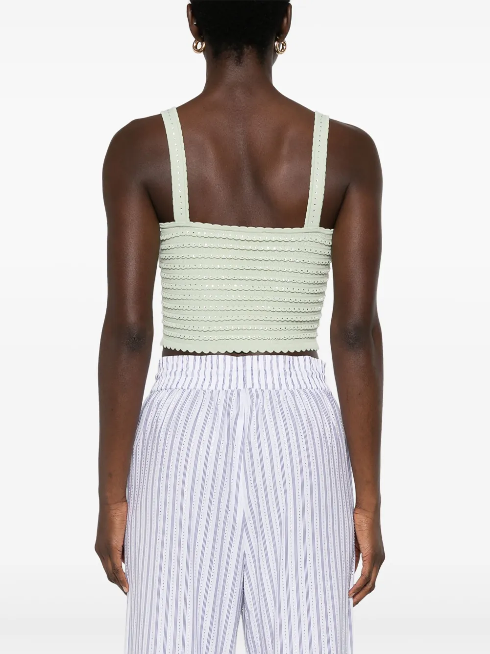 SANDRO Tanktop met pailletten Groen