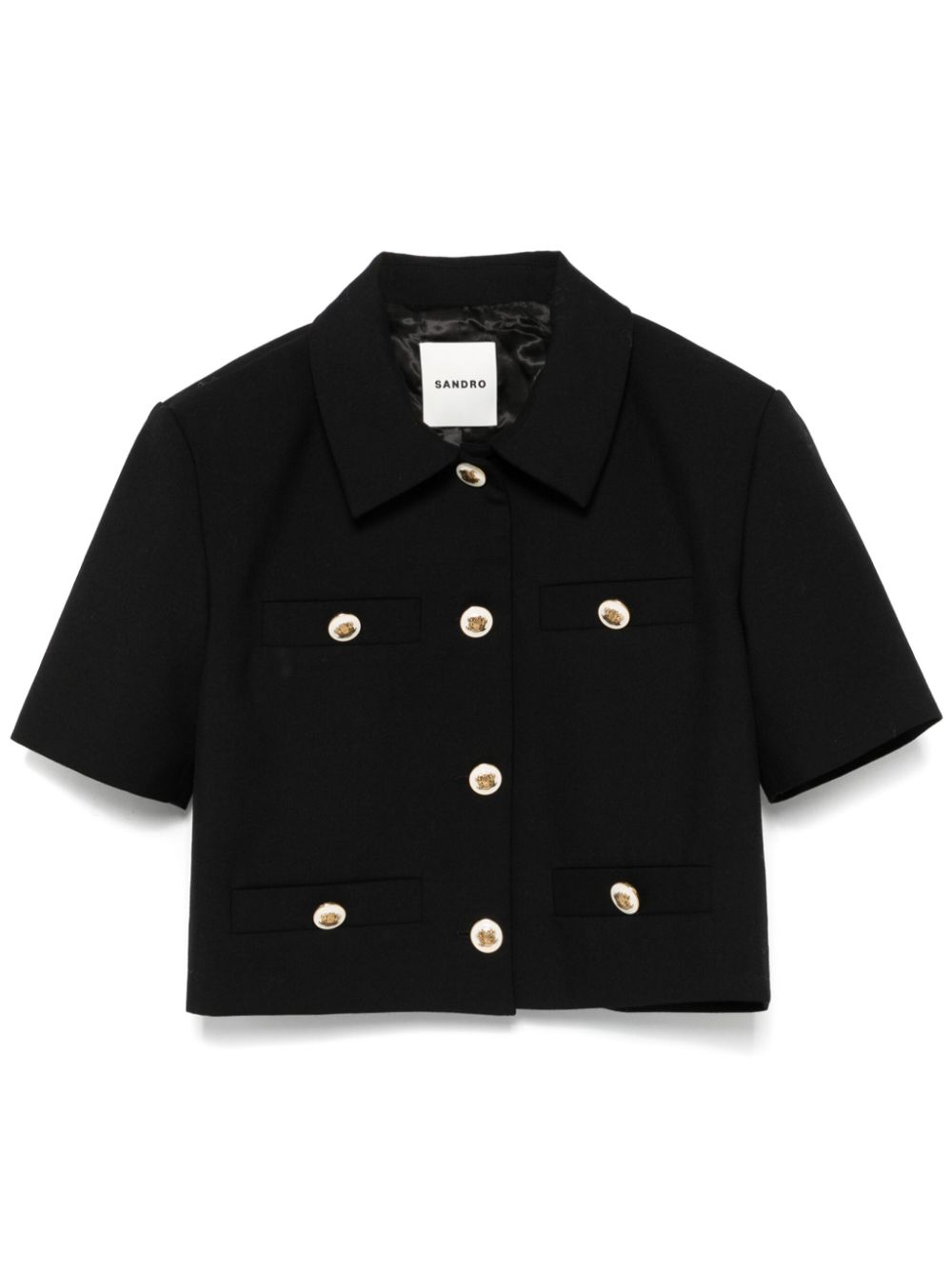 SANDRO cropped jacket - Black