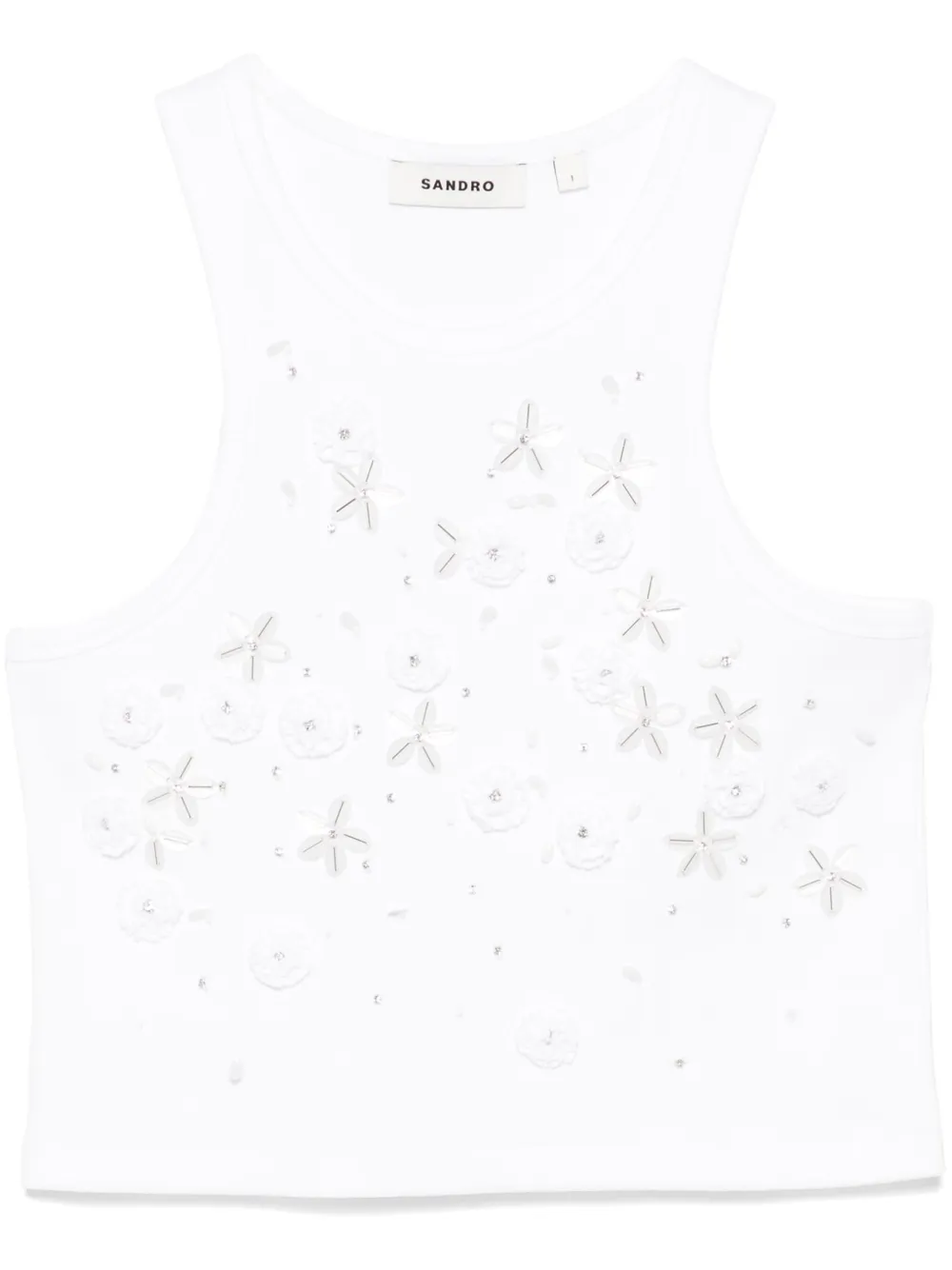SANDRO sequin-embellished tank top | White | Image 1