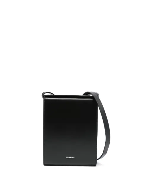 SANDRO leather messenger bag