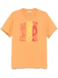 SANDRO logo-patch T-shirt - Blue