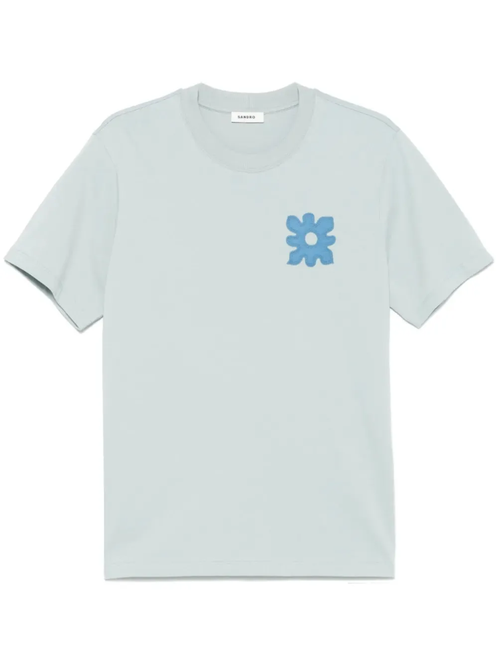 SANDRO T-shirt met logopatch Blauw