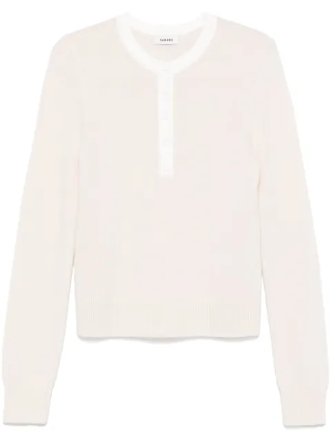 SANDRO press-stud placket sweater