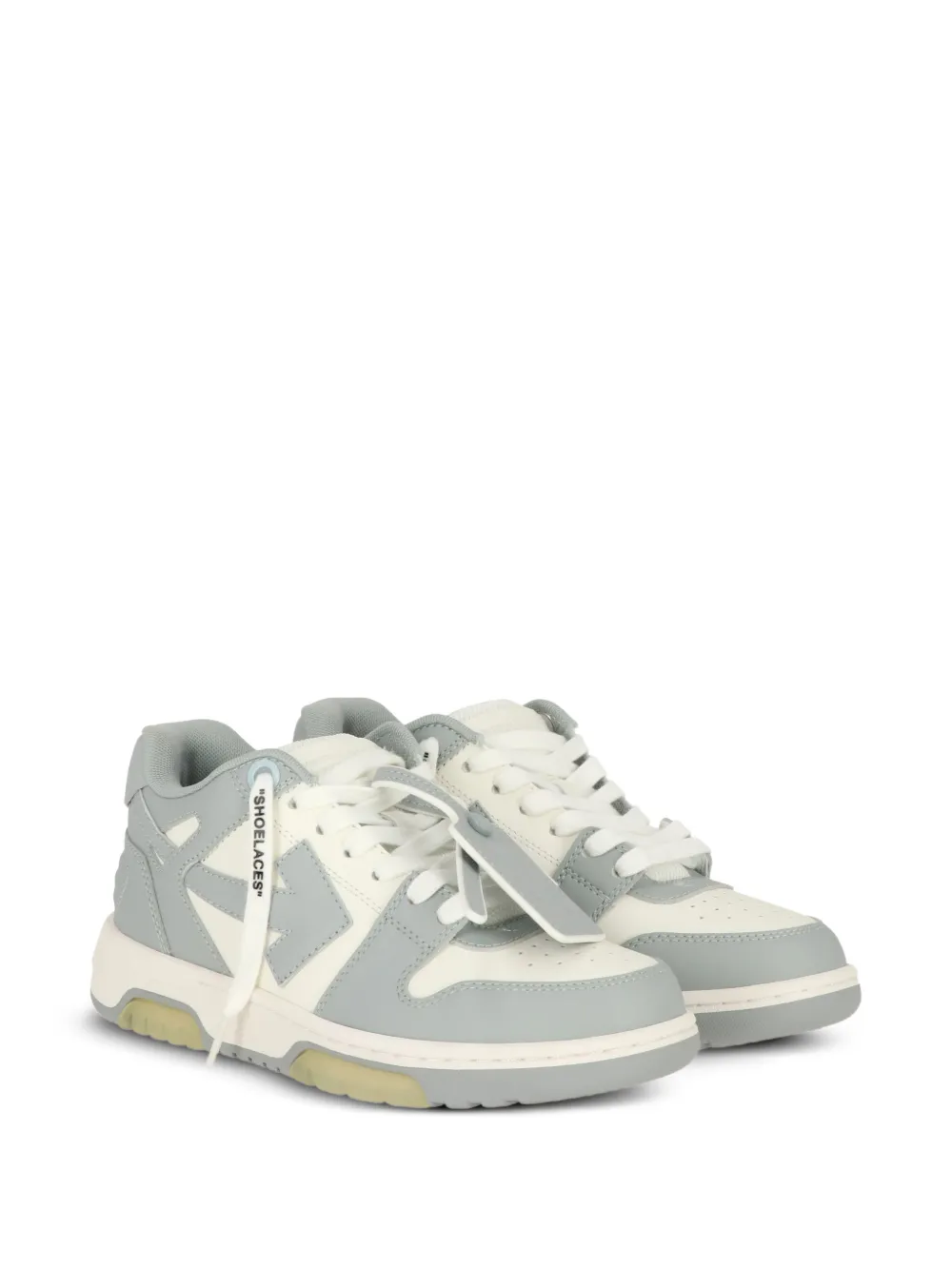Off-White Out of Office Leather Sneakers in Grey, view 2