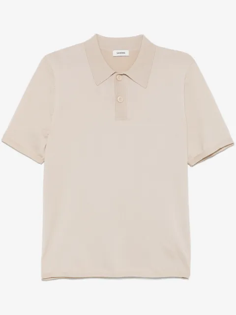 SANDRO short-sleeve knitted polo shirt