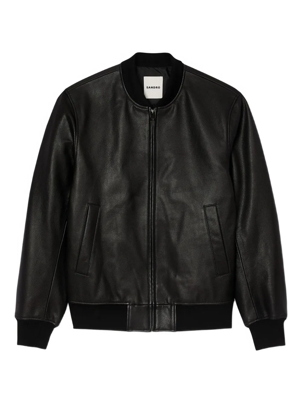SANDRO leather jacket | Schwarz | Image 1
