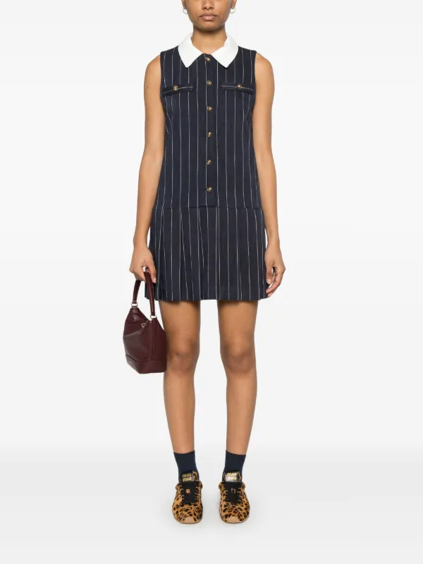 SANDRO Striped Mini Dress | Blue | FARFETCH