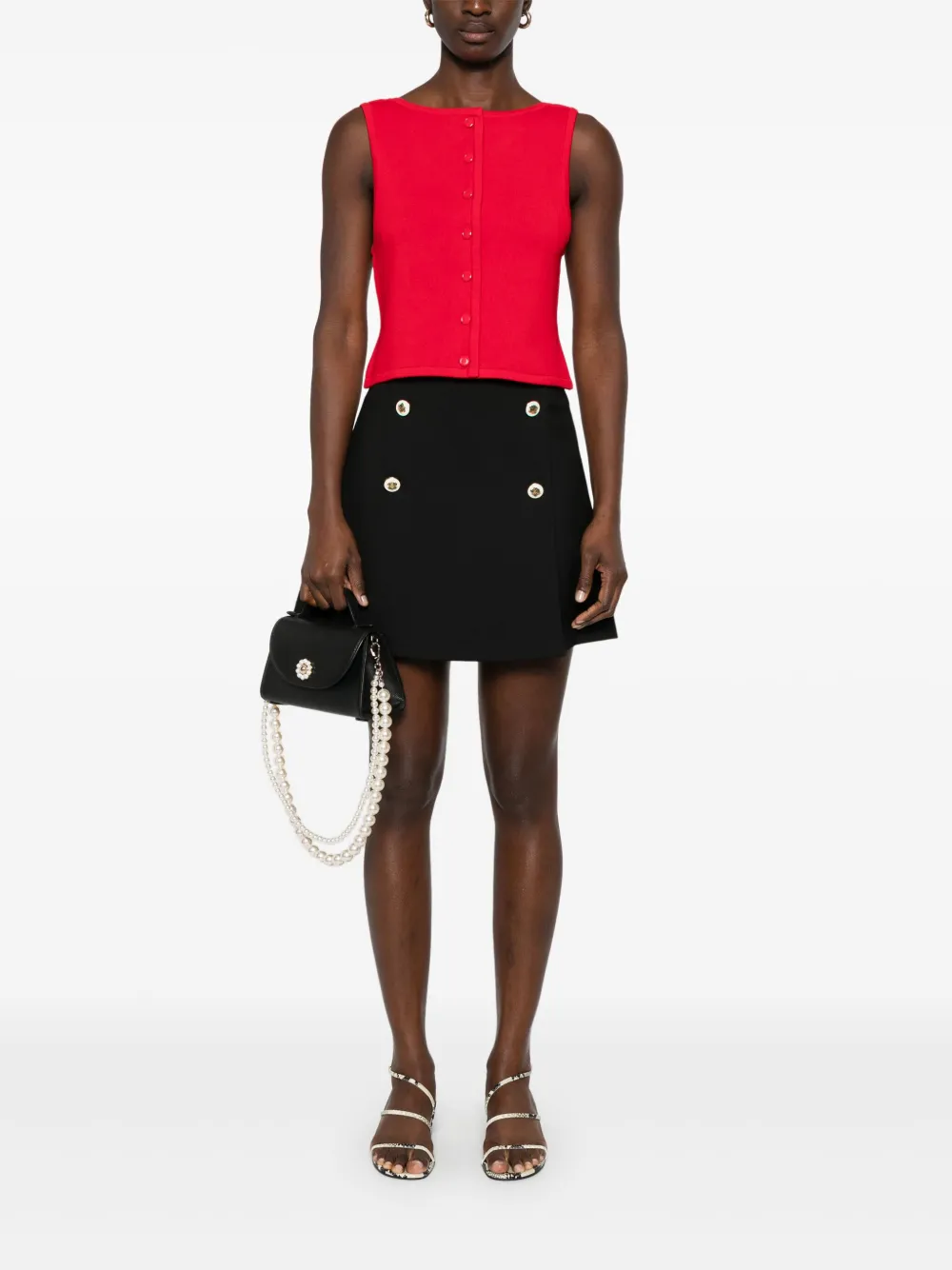 SANDRO Cropped tanktop - Rood