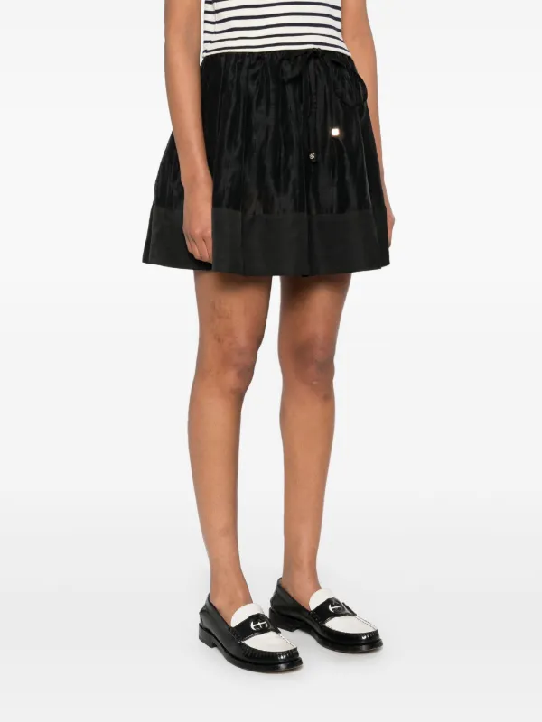 SANDRO Flared Mini Skirt | Black | FARFETCH