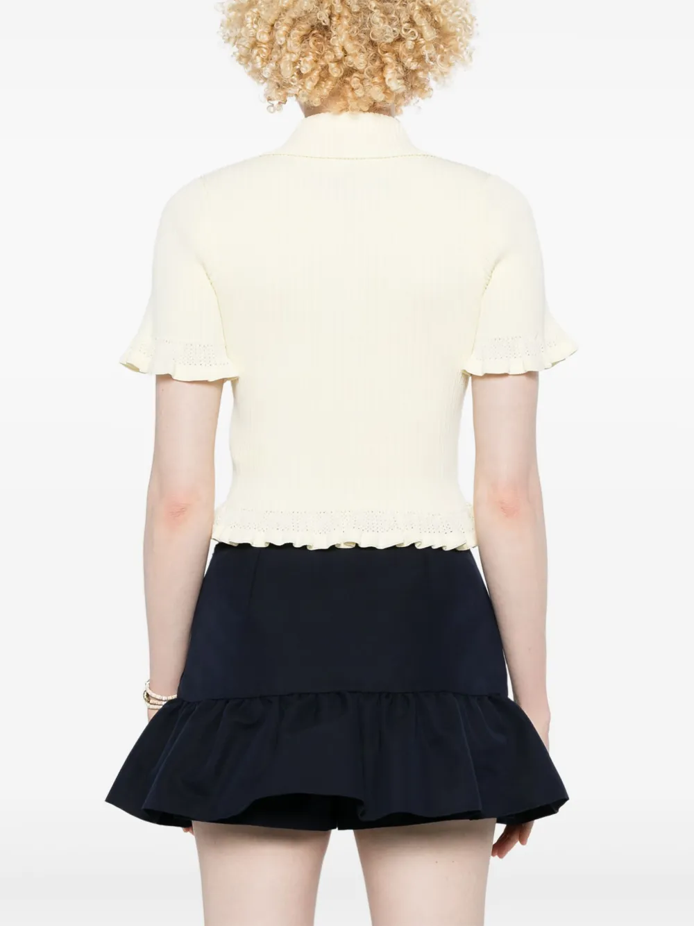 SANDRO Gevlochten trui Beige