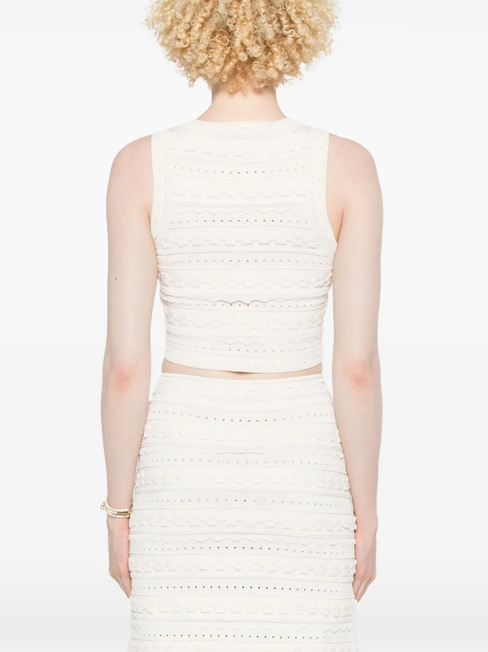 SANDRO Gehaakte top Beige
