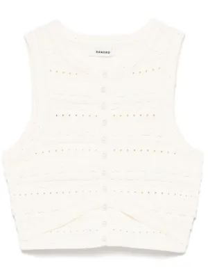 ❤️Sandro 2022新作 新品 ニットベスト 綺麗 ー上品 トップス