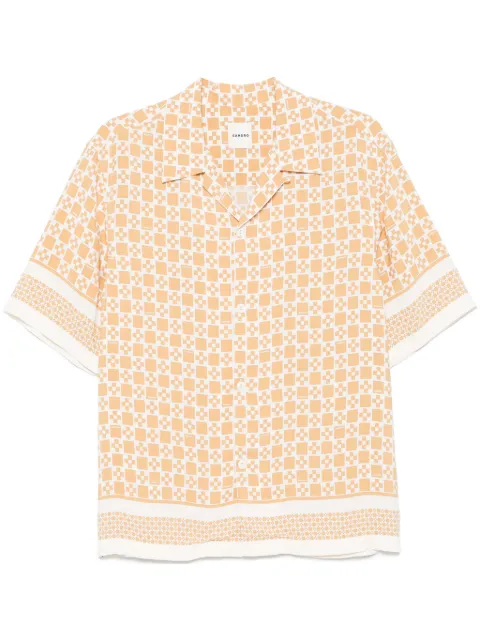 SANDRO Square Cross short-sleeve shirt