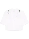 SANDRO knitted-collar shirt - White