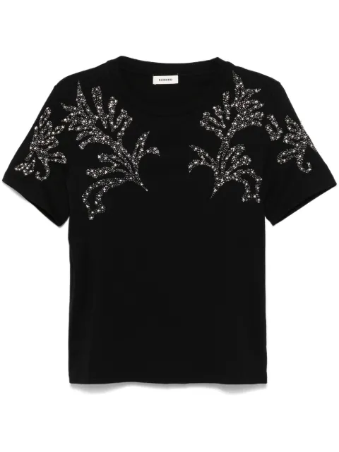 SANDRO Blouse verfraaid met kralen