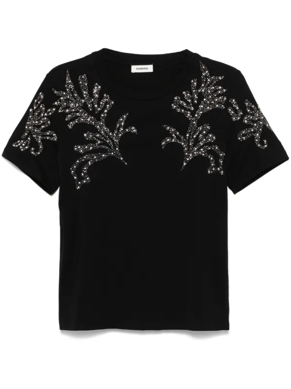 SANDRO 売れ筋商品|||サンドロ Tシャツ トップス レディース Tops Black 25837945_56228913_600.jpg