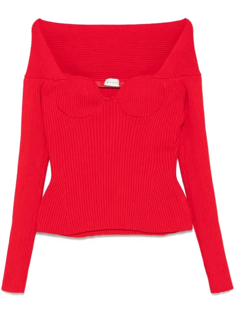 Magda Butrym top tipo bustier de canalé