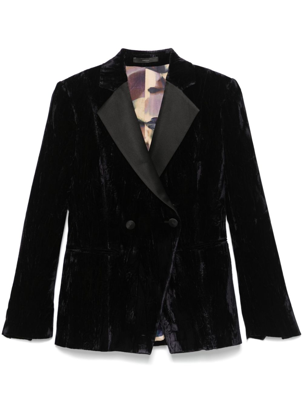 Paul Smith crushed-velvet blazer - Black