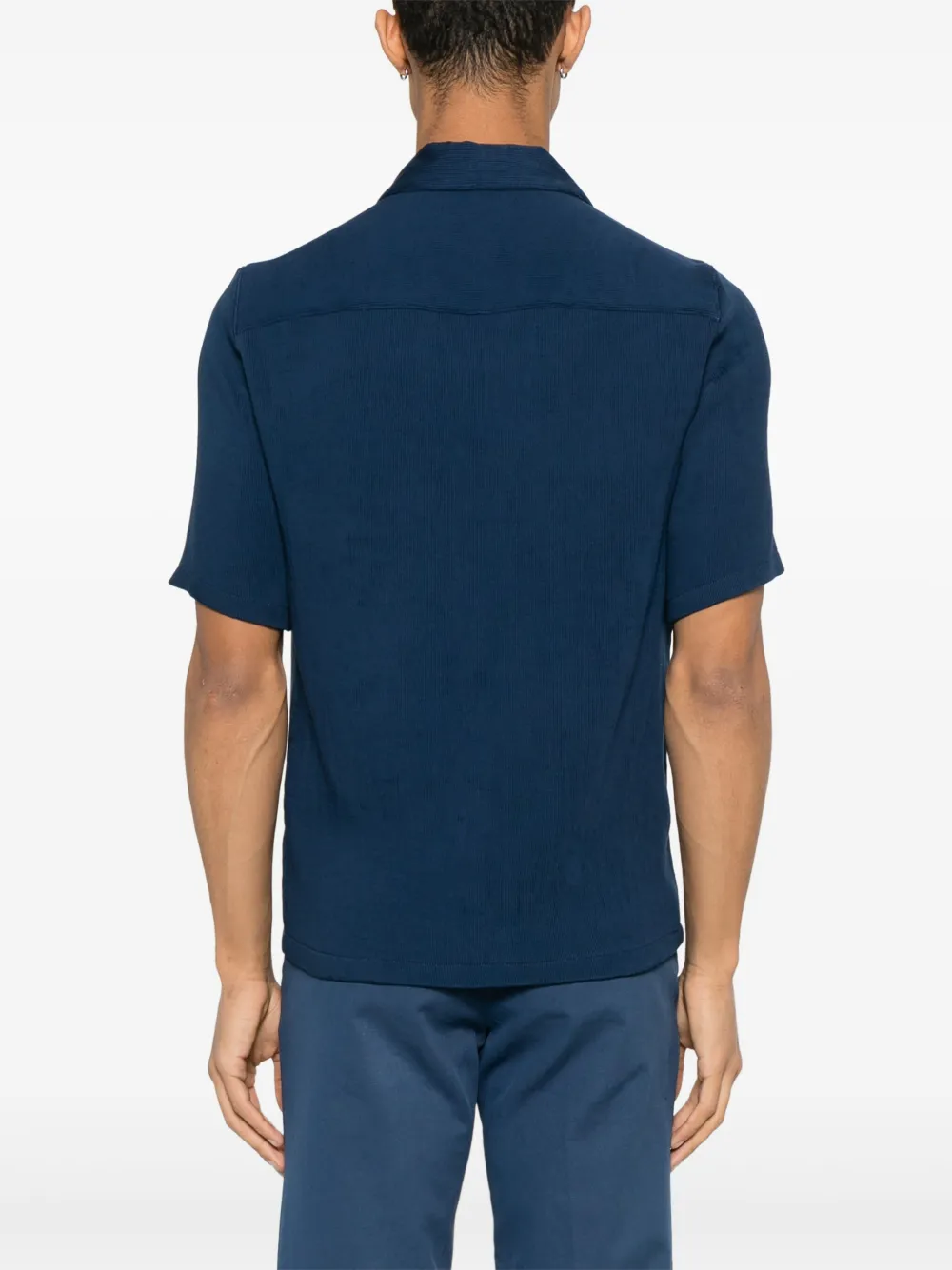SANDRO Geplooide Overhemd Blauw