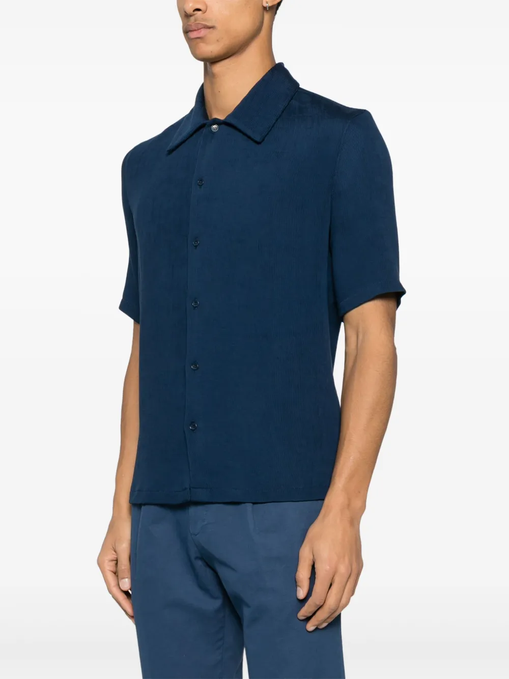 SANDRO Geplooide Overhemd Blauw