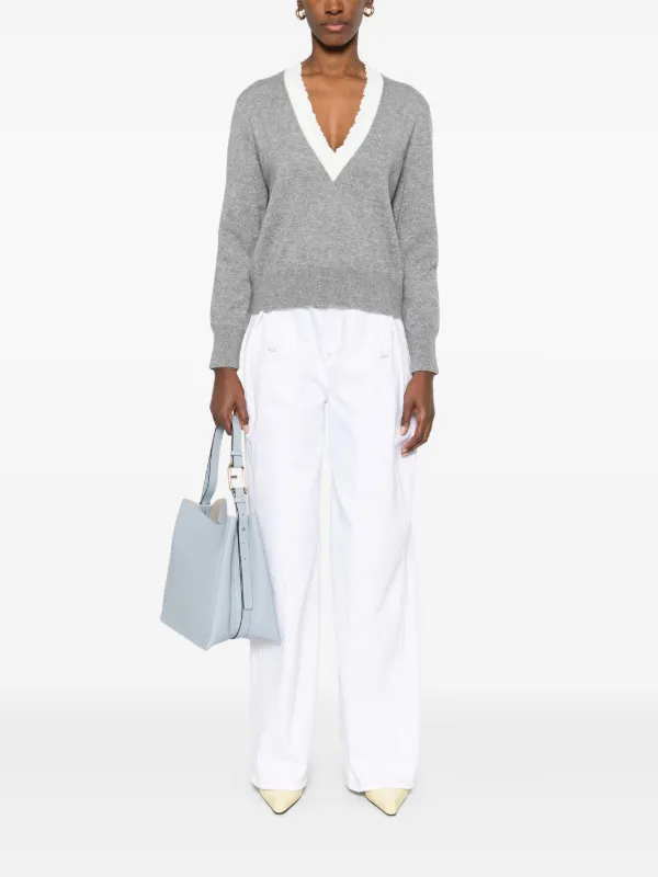 SANDRO Vネック セーター | グレー | FARFETCH JP