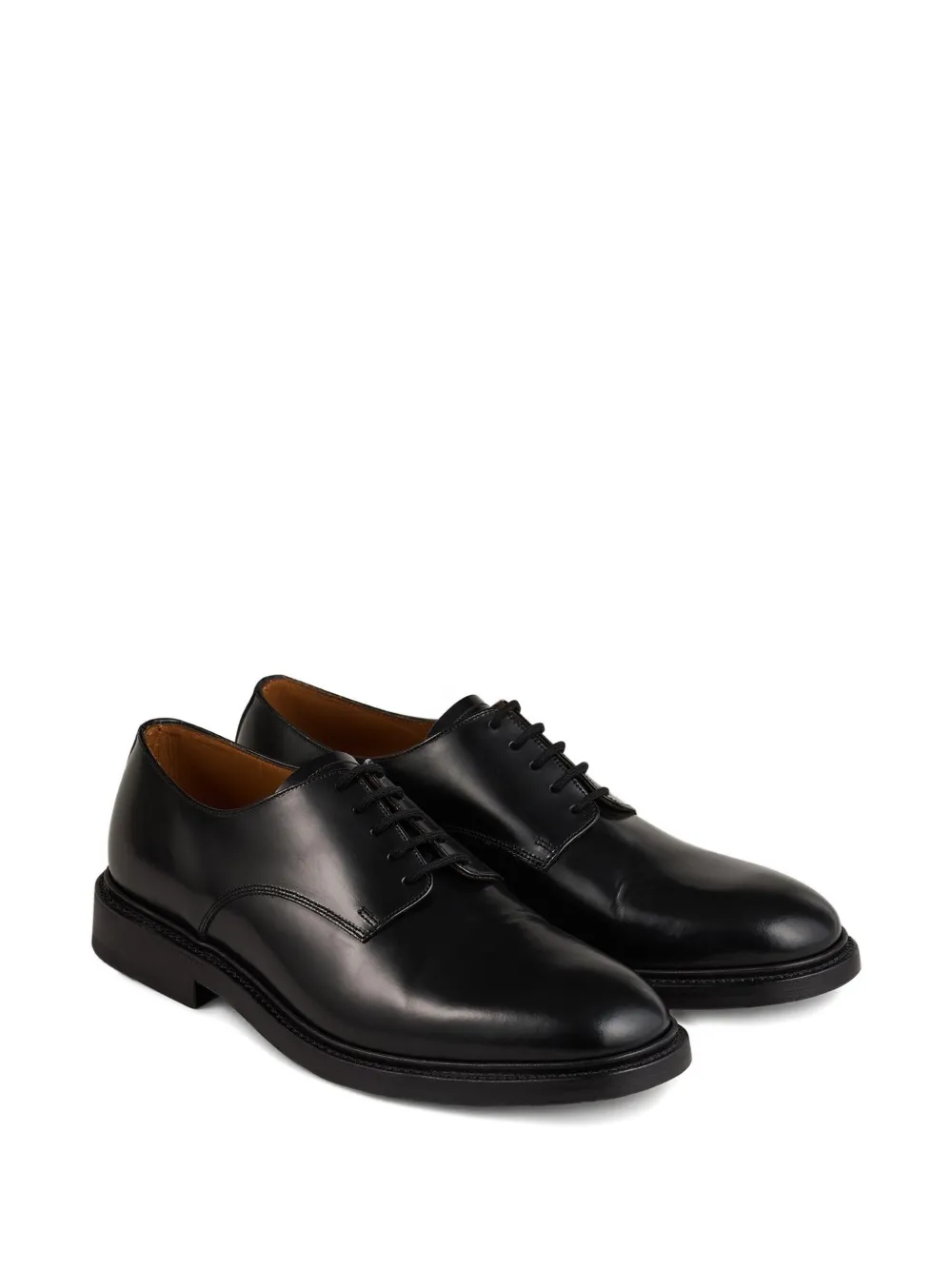 SANDRO leather derby shoes Black