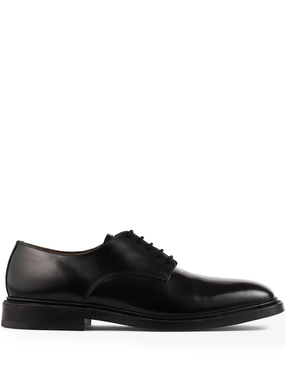SANDRO leather derby shoes Black