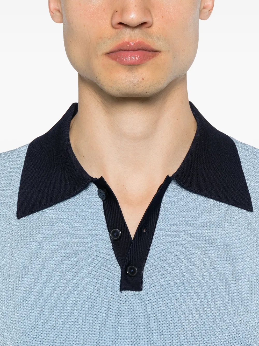 SANDRO Tweekleurig poloshirt Blauw