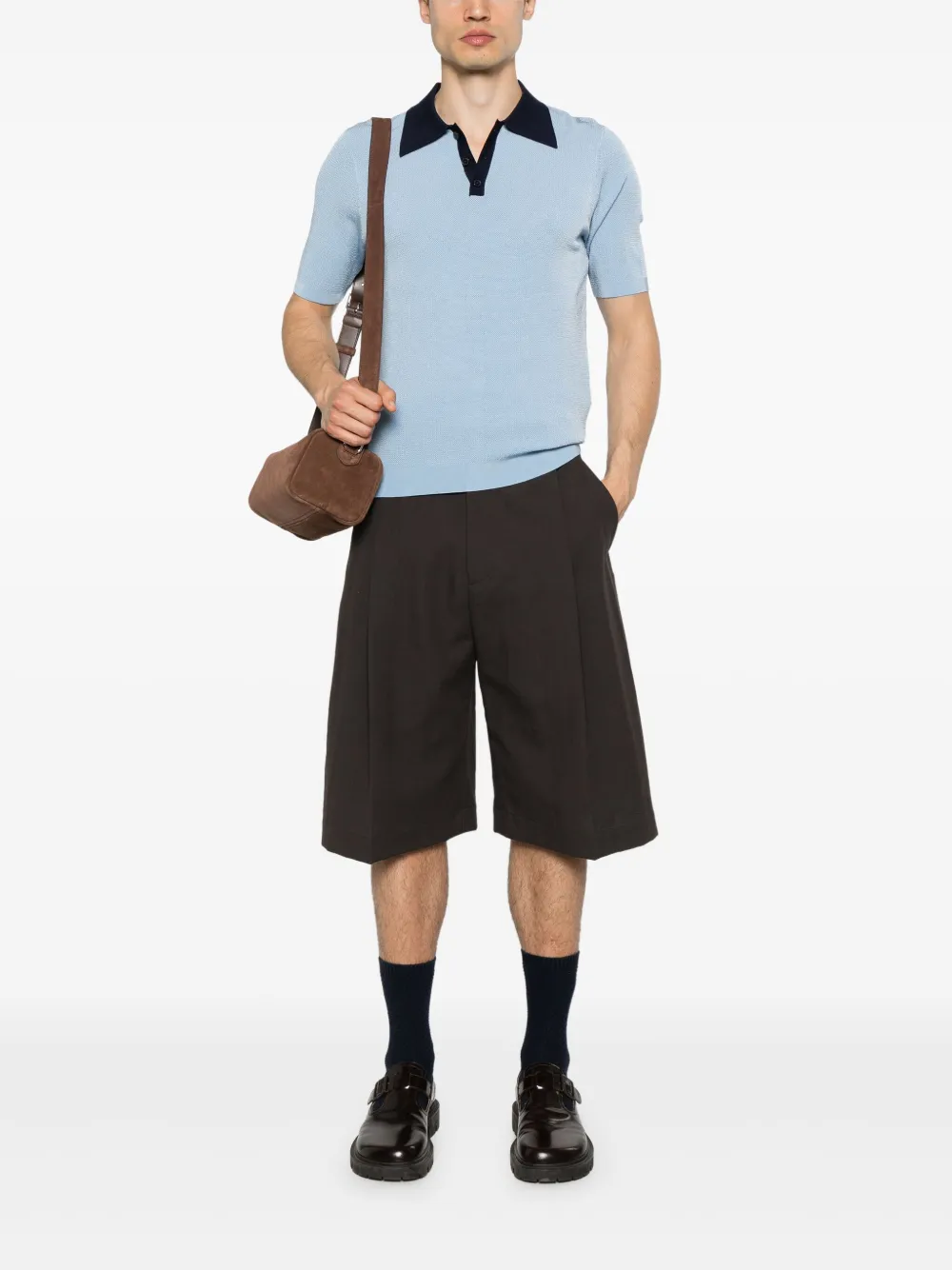 SANDRO Tweekleurig poloshirt - Blauw