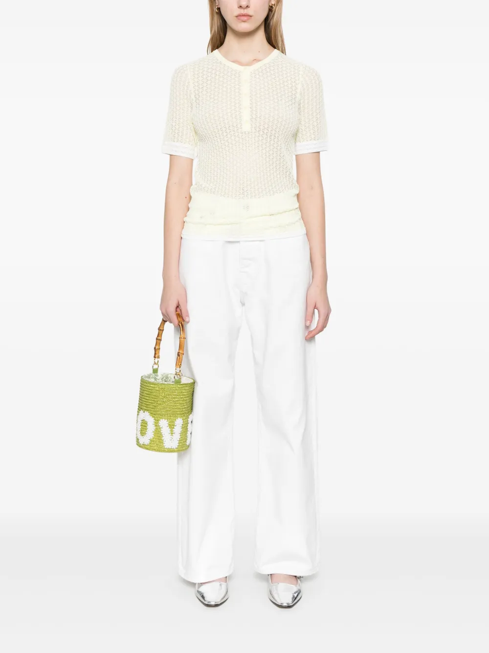 SANDRO contrast-trim top | T-Shirts & Jersey Shirts | Image 2